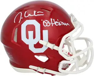 Jason White Oklahoma Sooners Autographed Riddell Speed Mini Helmet with "03 Heisman" Inscription - Fanatics Authentic Certified