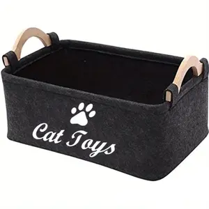 Felt Pet Toy Storage Bin – Dog & Cat Organizer Basket for Toys, Laundry Room Organiser & Supplies, Room Organizers | Home Décor Storage 2025