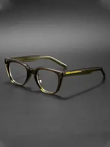 New Retro Black Frame Glasses Unisex TR90 Material Thick Frame Square Frame Color Block Trend Versatile Elegant Casual Style For Travel Beach Road Trip Cycling Music Festival Party Street Photography Prop Gift