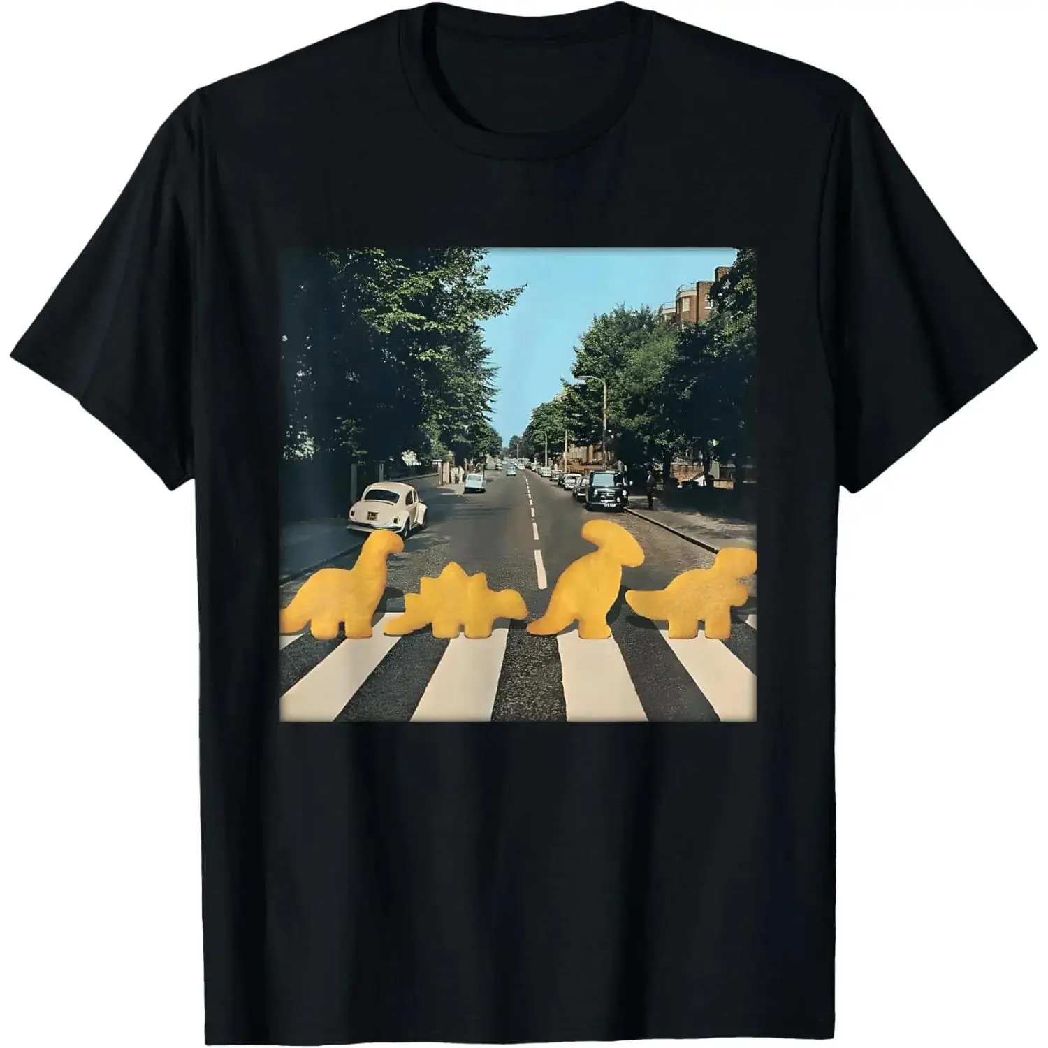 Unisex Dino Nuggets Graphic T-Shirt, Funny Rock Lover Apparel, 100% Cotton Relaxed Fit Novelty Top, Graphics, Tops, Sporty Sports Tops