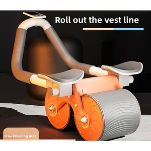 Abdominal Wheel Automatic Rebound Abdominal Roll Exercise Muscle Artifact Men's and Women's Household Elbow Support Roller Fitness Equipment