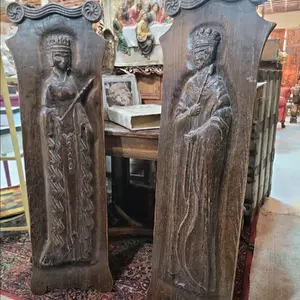 Pair of Religious wood pieces, with beautiful details.