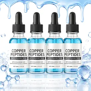 GHK-Cu Copper Peptides Serum with Hyaluronic Acid, Hydrating Face Serum for Firmer-Looking Skin, 30ml
