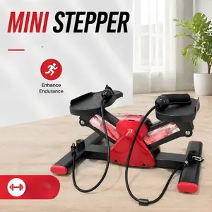 Portable Mini Stepper for Home & Office, Under-Desk Full Body Cardio Trainer with Resistance Bands, Compact Fitness Equipment for Daily Movement
