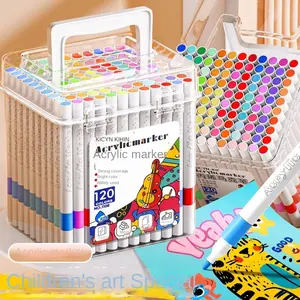 Acrylic Marker Set, 24-60 Colors, Washable Multi-Purpose for Painting, Coloring, Crafts & DIY, Ideal for Professionals, Acrylic Marker Pen