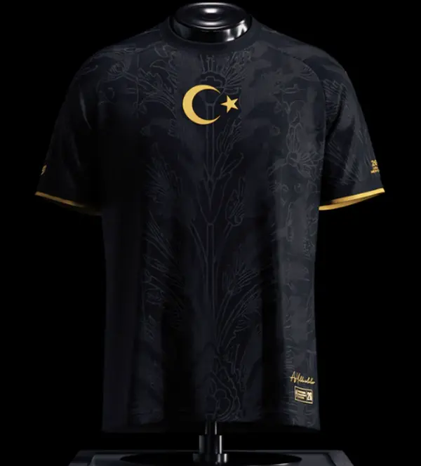 Premium BLACK Football Heritage Jersey, Türkiye Flag, Football Jersey-The Kit Trikot,Retro Soccer Shirt