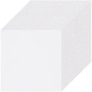 36 Pcs Embroidery Squares Cotton, Squares of 10 x 10-inch, White