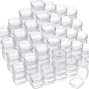 40/80pcs 3.5cm Transparent Mini Storage Boxes - Space-Saving Stackable Home Organizer for Jewelry, Necklaces, Earplugs, Fish Hooks & Household Small Items