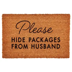 Evergreen Please Hide Packages from Husband 16x28  Mat
