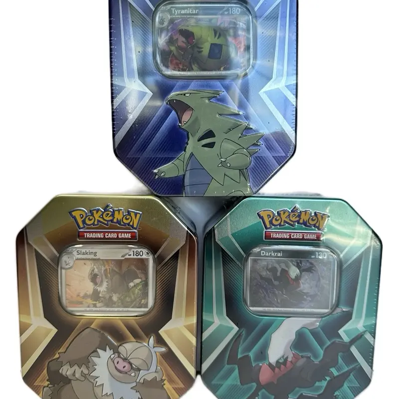 Pokémon TCG: Triple Whammy Tin - CHOICE of Tyranitar, Darkrai, or Slaking