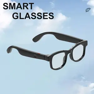 Multifunctional Smart Wireless Bluetooth Durable Eyeglasses, Open Ear Audio Photochromic Sunglasses, Wireless Eyewear, Indoor Outdoor Transition Lens with Touch Control Calling Remote Camera