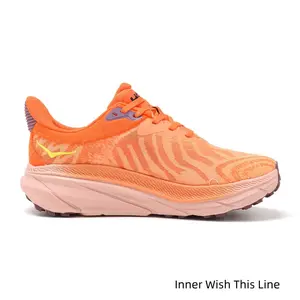 Vibrant Orange Pop! Max-Cushion Runners with Geometric Texture & Chunky Sole