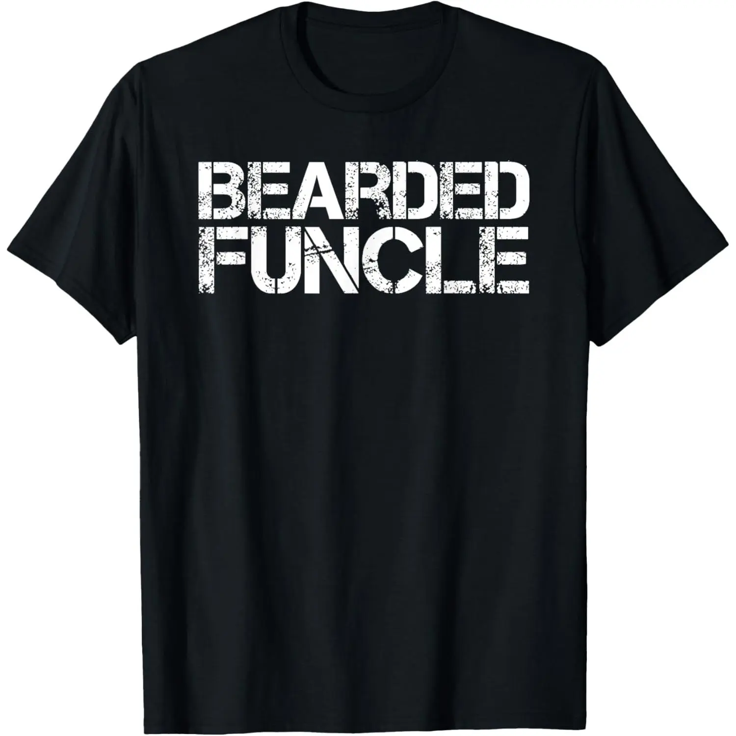 Funny Bearded Funcle Cool Uncle Hipster Vintage Gift For Men T-Shirt,Made in USA