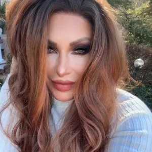 IMstyle Hedy 13*4 free parting lace front wig copper color with highlight curly NH20T1-LS14