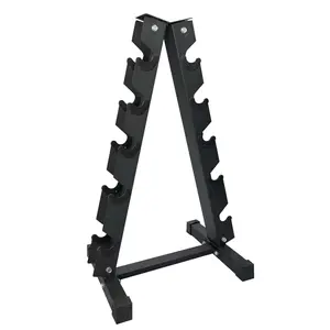 5-Tier A-Frame Dumbbell Rack Stand for Home Gym - Heavy Duty Carbon Steel Weight Storage Organizer - Supports Up to 480 lbs - Space-Saving Vertical Design, Ideal for Garage, Workout Room, and Strength Equipment Storage