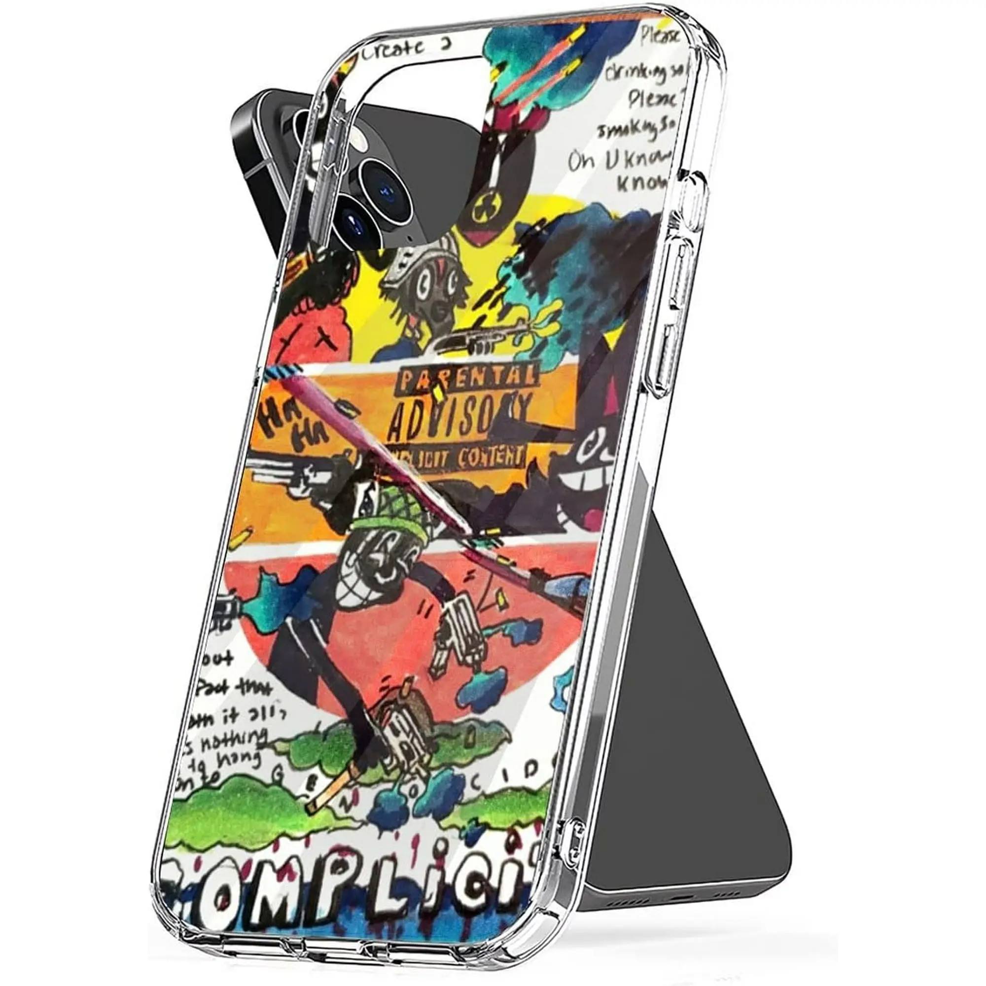 Phone Case Lil Shockproof Darkie Accessories Background Cover Transparent Compatible with iPhone SE 7 8 X XR 11 12 13 14 15 16 Plus Mini Pro Max Samsung Galaxy Note S9 S10 S20 S21 Ultra Plus Smartphone Protective