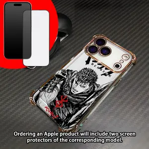 (Ordering an Apple model will include a free screen protector of the corresponding model.Berserk Comics Hot Anime Plating Phone Case For iPhone17 16e 16 15 14 13 12 11 Pro Max X XR XSMax Plus Anti-Fall Cover Protection Protective creative design