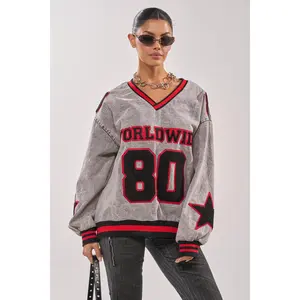 IN MY OWN WORLD DENIM SWEATSHIRT