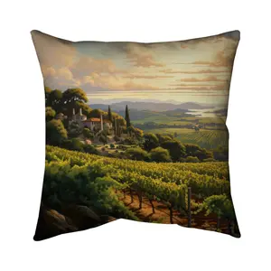 Begin Home Decor 5543-1616-LA209 16 x 16 in. Green Landscapes Trees Pillow - Calm Dusk Home Decor Accessory