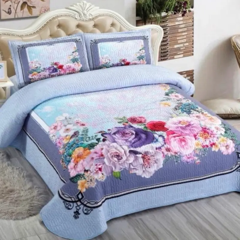 Luxury Gold Floral Comforter Bedding Set