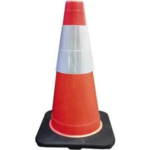 PRO-SAFE 18" High, Orange Traffic Cone with Base 12" Base Width, 3 Lb, PVC 03-500-21, Outdoor, Construction Gear