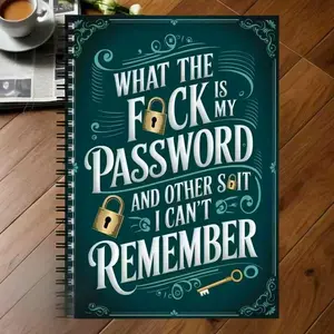 What The Fuck Is My Password And Other Shit I Can’t Remember: A Funny & Practical Password Organizer Logbook to Keep Track of All Your Online Accounts, Easy to Use & Designed for Forgetful People