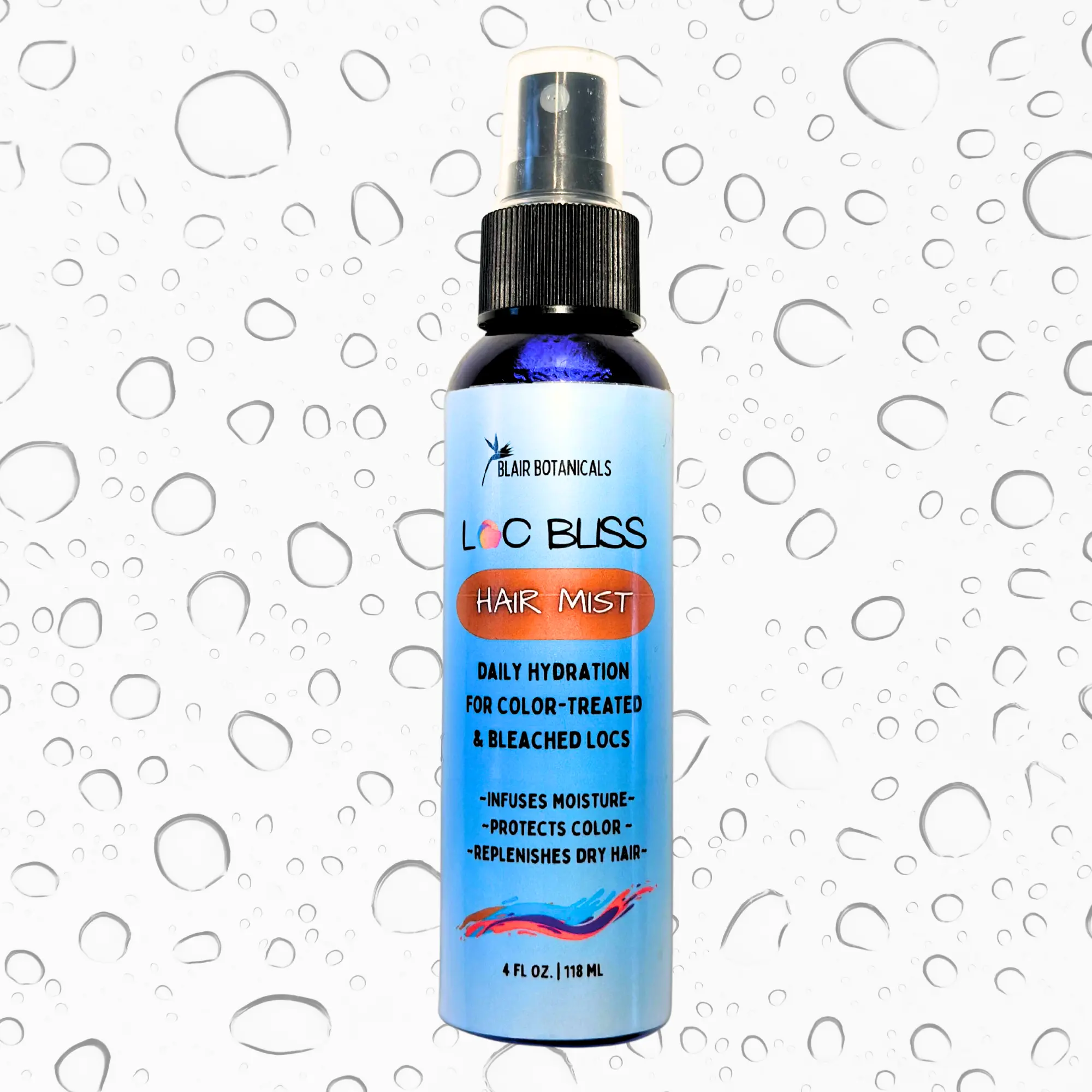 Blair Botanicals Loc Bliss Moisture Care - Hydration Mist Haircare Moisturize Aloe Blend Daily Frizz Infused with Rose Water for Color Treated and Natural Locs