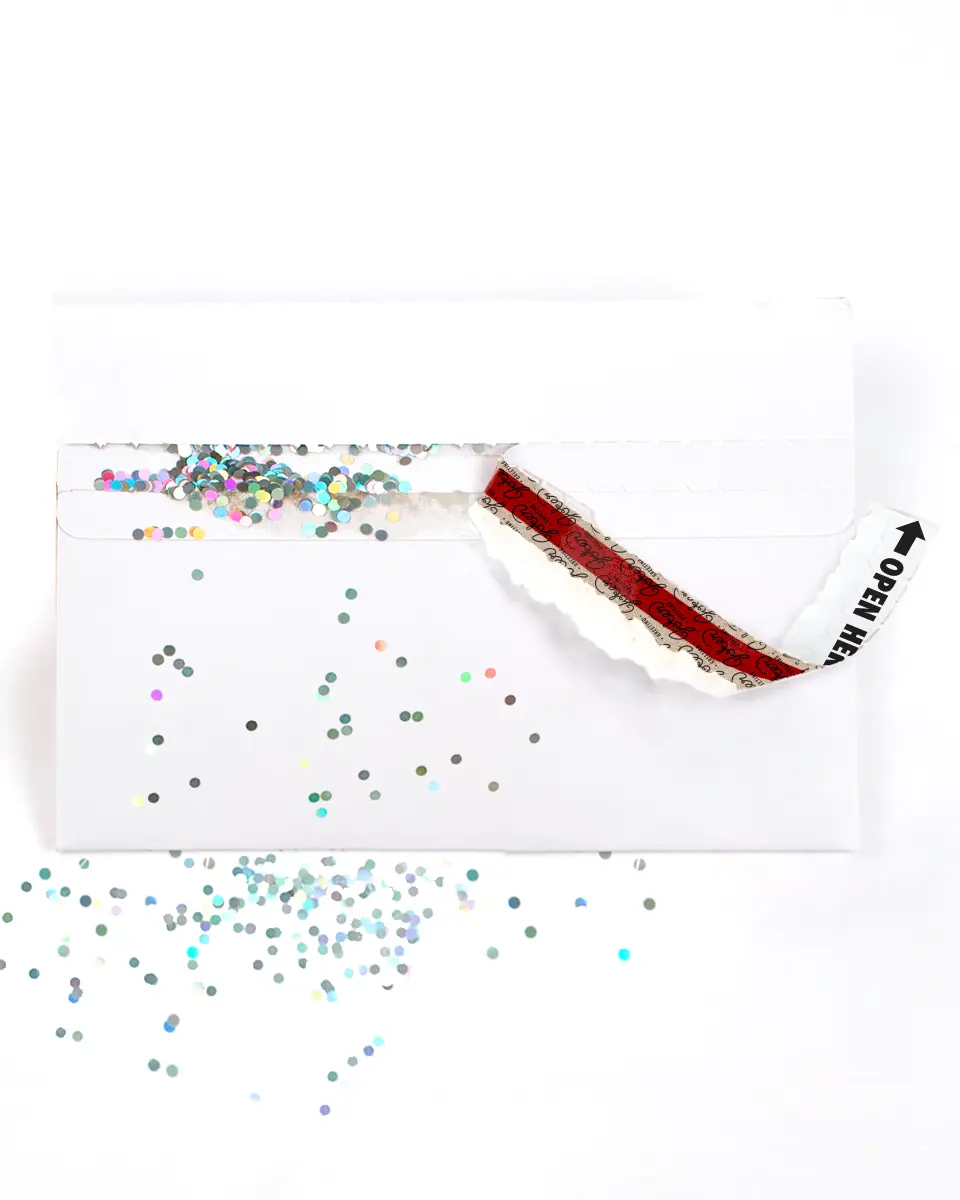 Glitter Trap White Envelope (1-Pack)