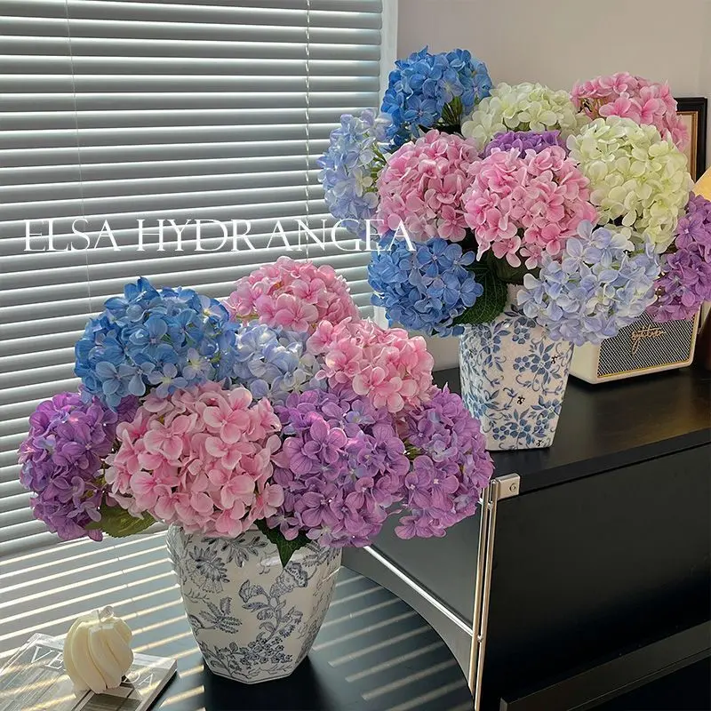 Luxury hydrangea faux for dining table and living room decorations, wedding artificial decorative floral arrangements, silk flowers, dried flowers filler Luxury hydrangea faux for dining table and living room decorations, wedding artificial decorative floral arrangements, silk flowers, dried flowers filler