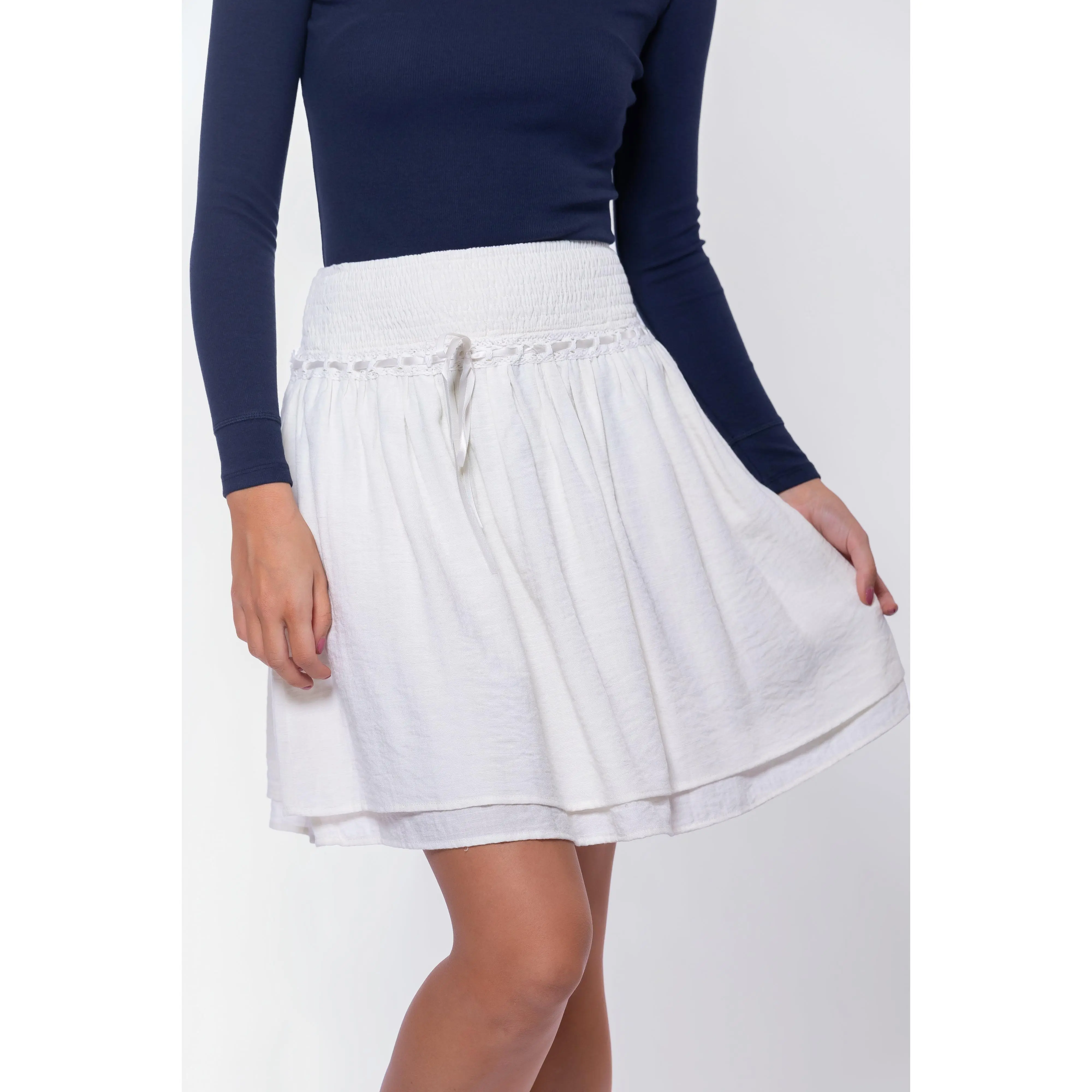 Avery Skirt 20" (Off White)