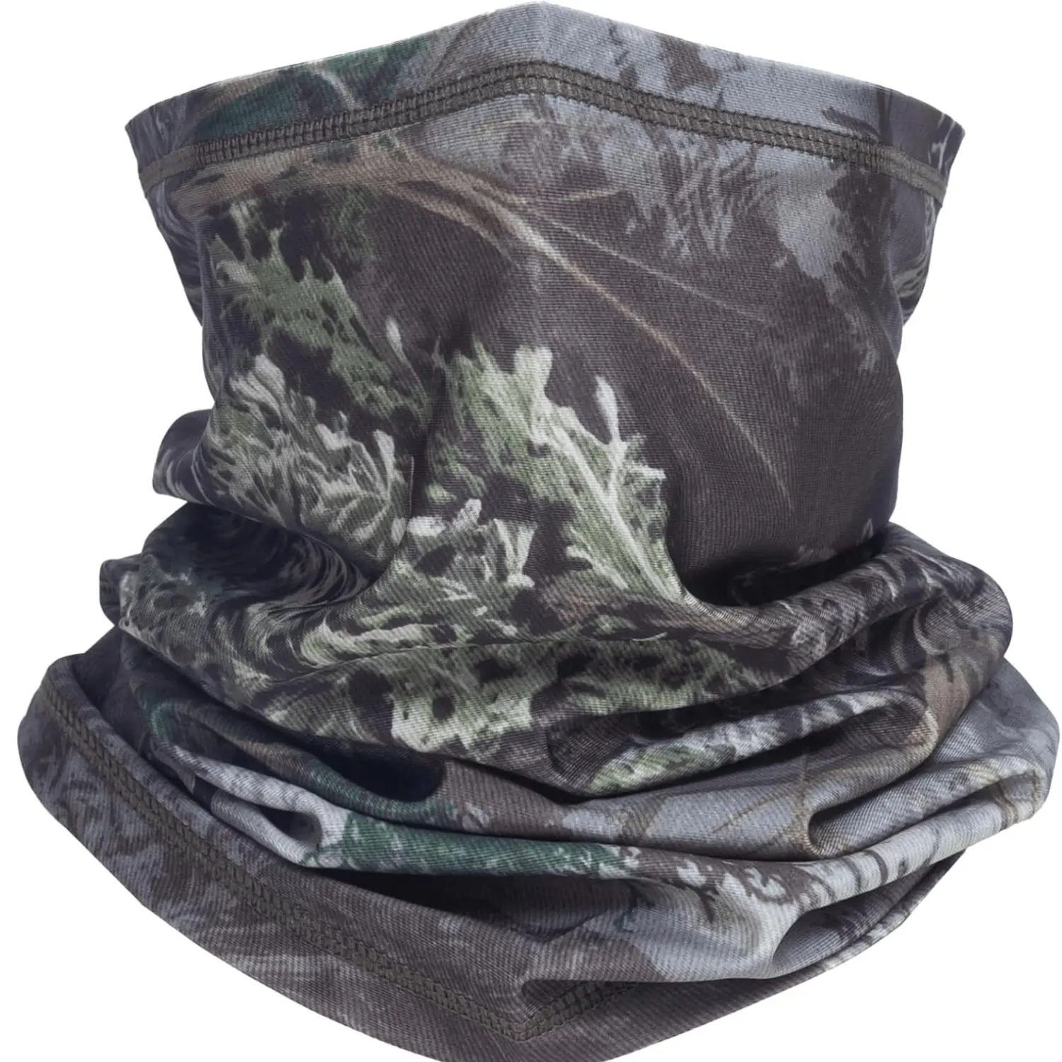Camo Neck Gaiter Face Cover for Men Women Ice Silk Cooling Bandana Stretchable Half Face Mask for Hunting Fishing Hiking Cycling Outdoor Sports