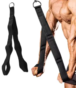 Portable strength training handle rope resistance band home fitness equipment pulldown rope elastic resistance band training suitable for pulley systems and home workouts