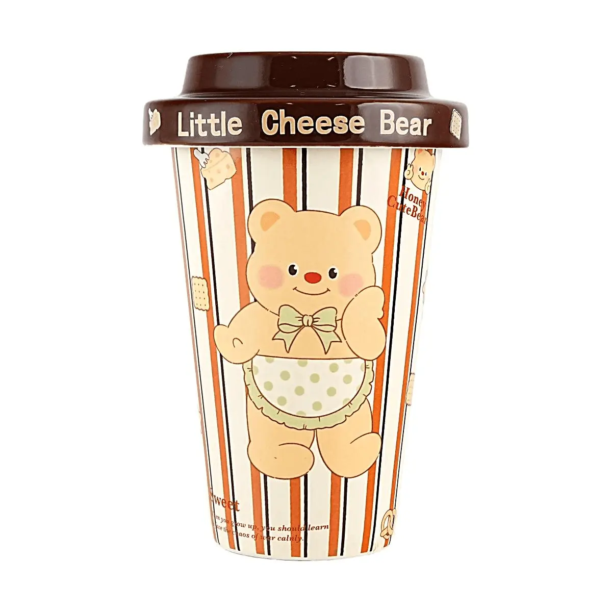 GLAZE STORY Coffee Bear Ceramic Mug - Cute Kawaii Coffee Cup for Coffee Lovers, Water Cup, 12oz