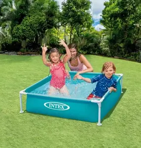 This is the INTEX Mini Frame Children’s Pool, a compact, above-ground kiddie pool designed for young kids to enjoy safe, shallow water play at home.