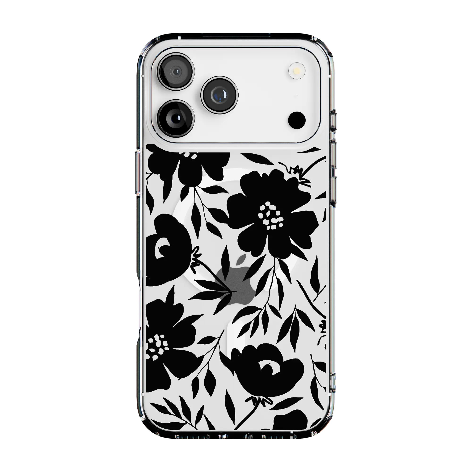 Casely Dark Fantasy | Contrast Floral Clear MagSafe Case