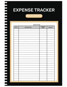 Expense Tracker Notebook: Daily Spending Tracker Bill Organizer Log Book, Budget Planner, Money Management Ledger Notebook for Personal or Small Business Use (105 Pages 6x9 Inches) Paperback
