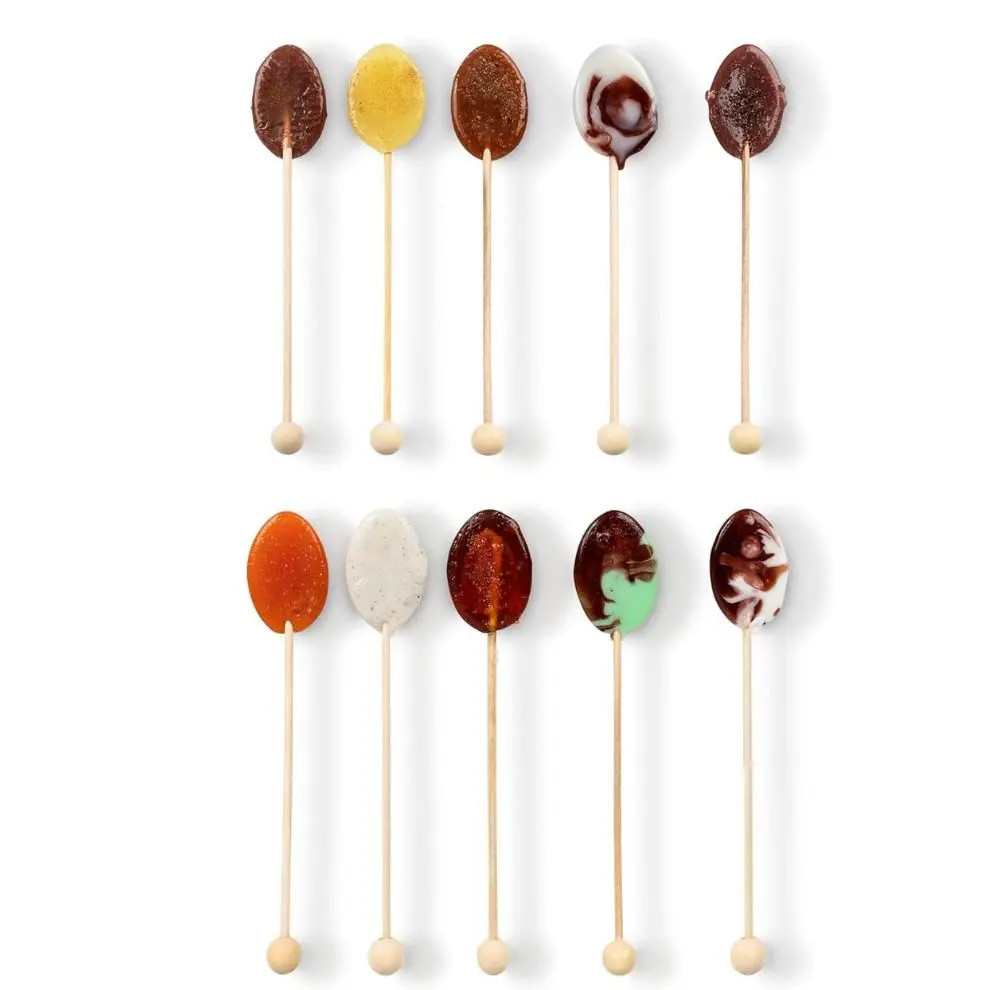 Coffee Candy Spoons - Variety Pack with 10 Flavors Natural Sweet