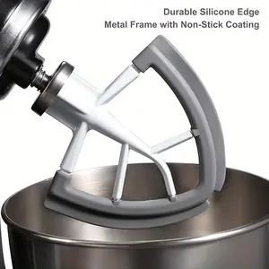 1pc Edge Beater for KitchenAid - Food-Grade Silicone & Aluminum, Perfect for 4.5-5 Quart Tilt-Head Stand Mixers, Compatible with K Series Models - Durable & Safe for Baking