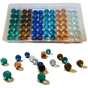 72 PCS Marbles for Kids, 6 Colors Glass Marbles Bulk for Marble Games Marble Run Chinese Checkers Vases Home Decor