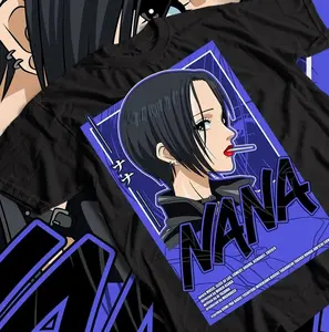 Nana Osaki T-Shirt, Black Stones Manga Anime Girl Kawai Graphic Shirt, Lightweight Feel, Moves with You, Essential Piece, Fits