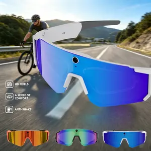 Multi functional AI Intelligent Glasses, 8MP Camera Anti-Shake Dual Stabilization (Physical + EIS ),Hands-free 1200P Video Recording, Bluetooth Call ,Music Control AI Translation 260Mah Battery IP64 Waterproof AI Sports Glasses