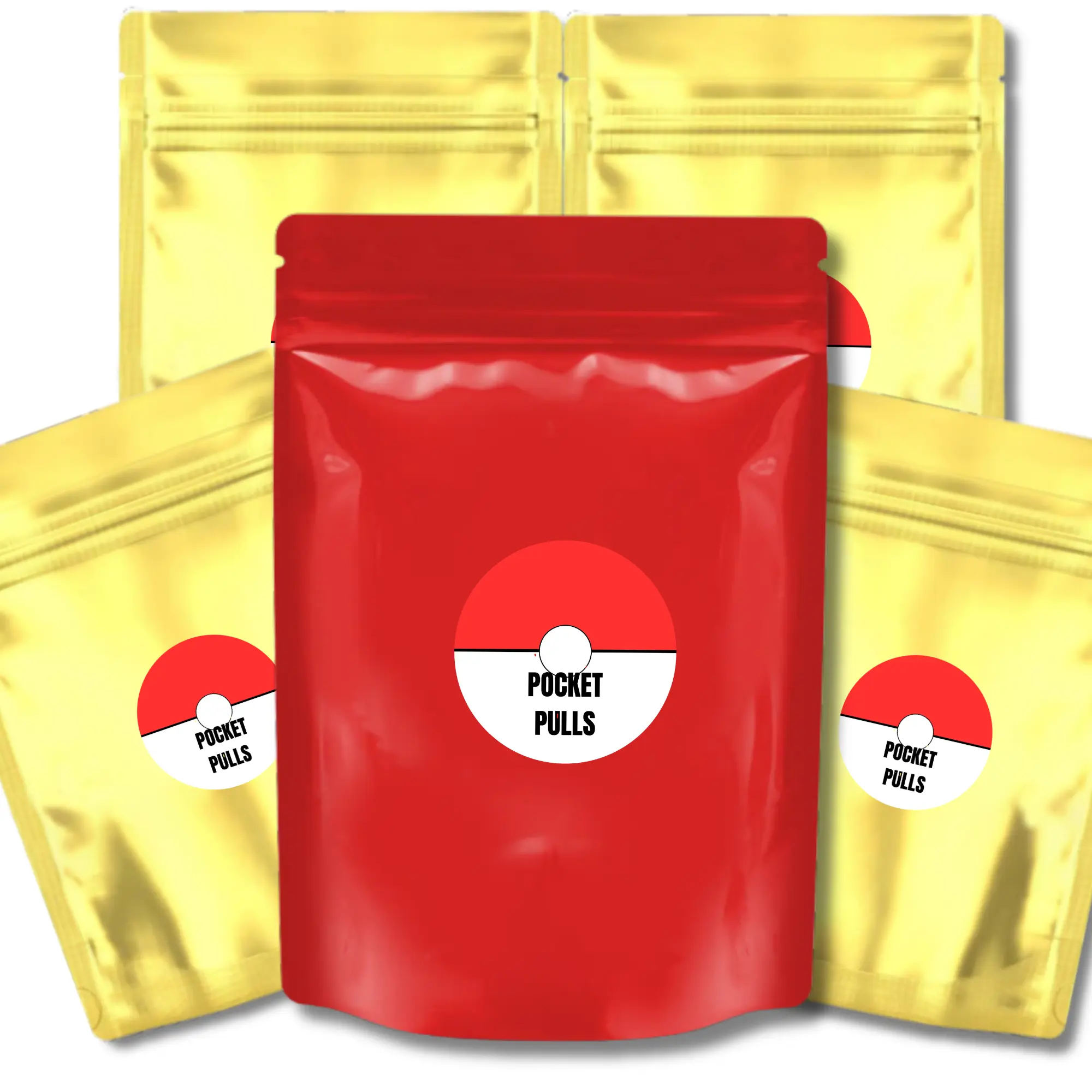 Pokemon Premium Mystery Bundle | 4 Gold + 1 Red Pack | English Only | Real Hits