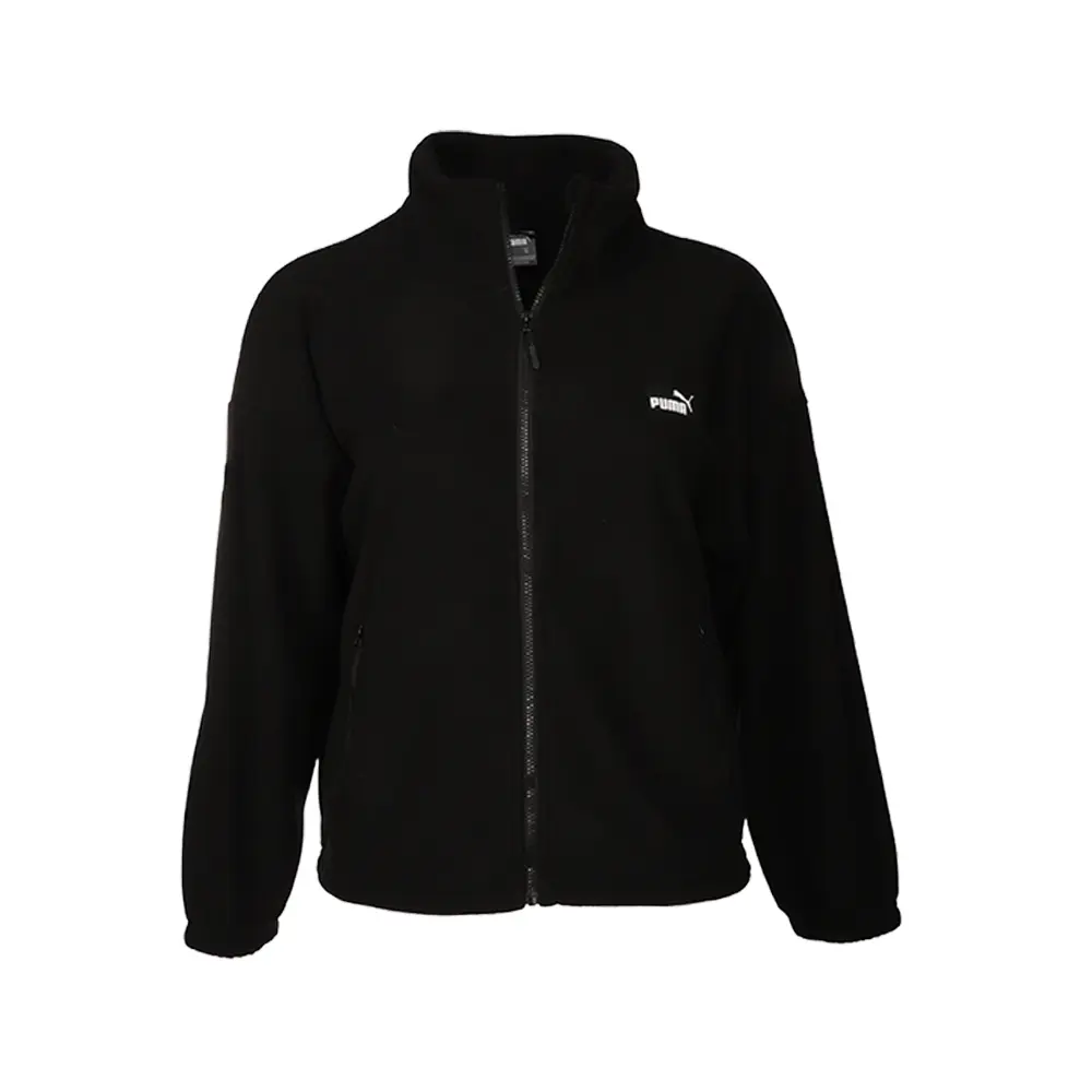 PUMA Womens Polar Fleece Jacket Athletic Outerwear Casual - Black