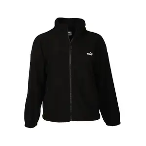 PUMA Womens Polar Fleece Jacket Athletic Outerwear Casual - Black