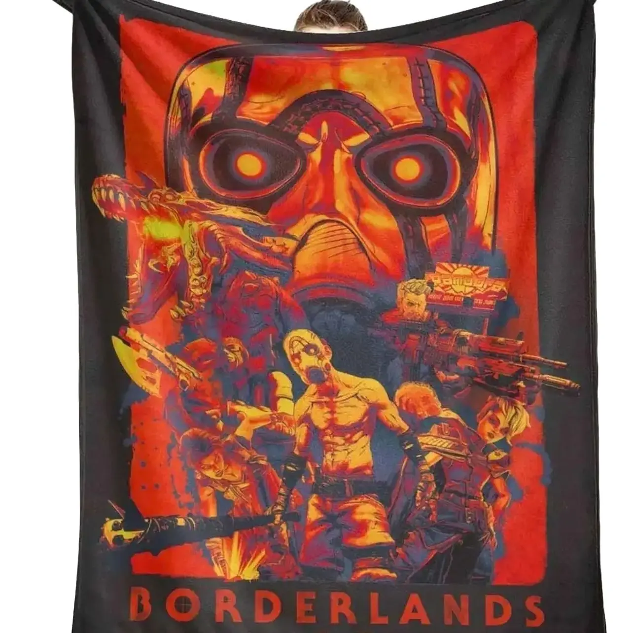 Borderlands Vault Hunter Graphic Character Gaming Blanket - Ultra-Soft, Lightweight, Warm Flannel Blanket for Game Room Decor, Birthday Gifts (for Borderlands Series Fans), Gaming Blanket Blankets, Graphic Character Blankets