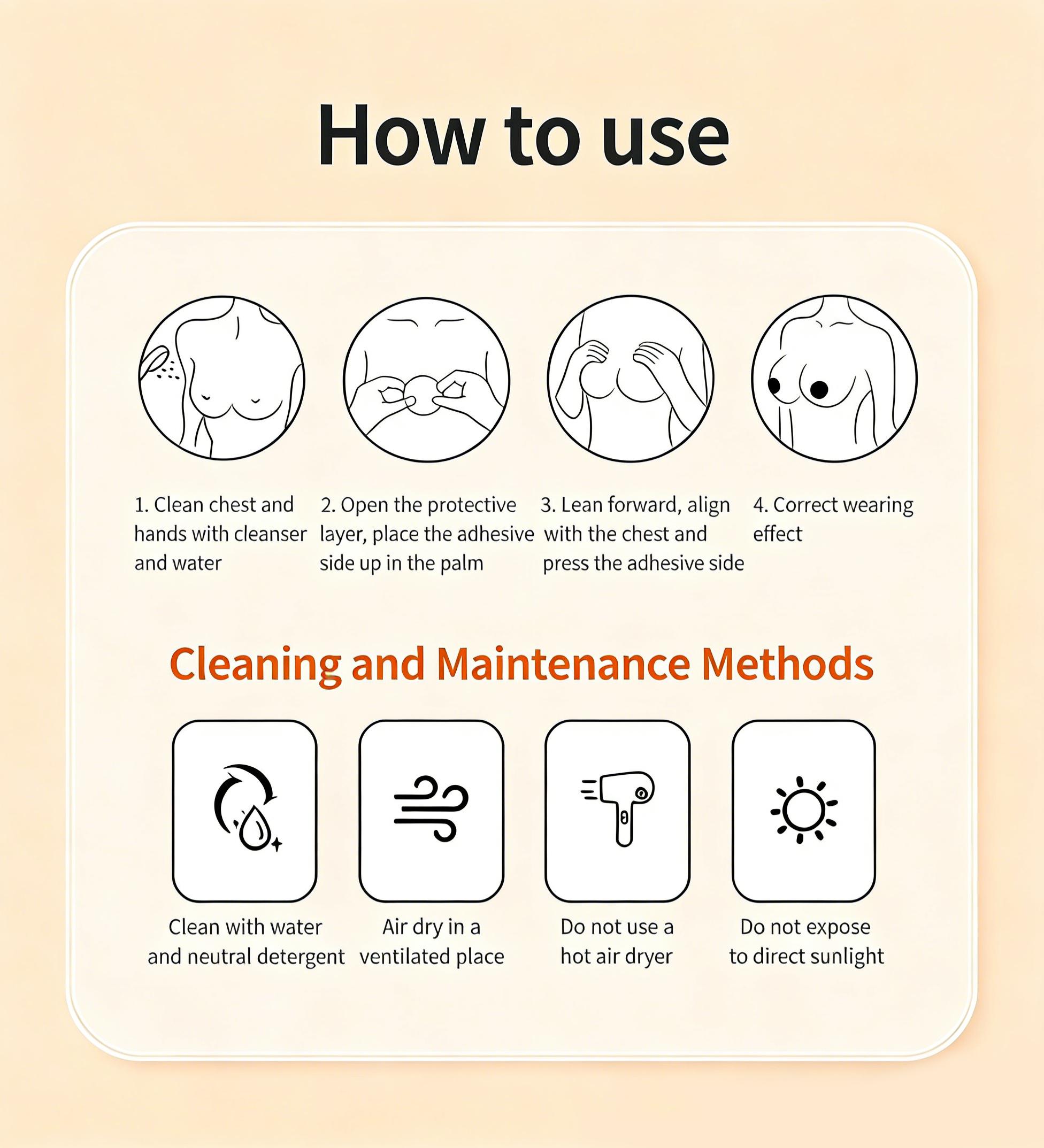 4-Pair Pack: Reusable Silicone Nipple Covers for Women — Adhesive-Free Center Design, Invisible Self-Adhesive Pasties, Seamless Nipple Concealers (8–10 cm)