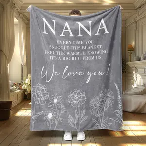 Soft Flannel Blanket for Grandchildren, Warm Office Sofa Cover, Nap Air Conditioning Blanket, Birthday Christmas Gift, Portable Home Travel Blanket