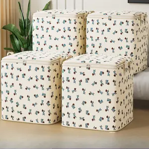 2 Pcs Cute Simple Large Capacity Storage Bags, Waterproof Dustproof Foldable, Home Moving Packing Organizer, Clothes Toys Blanket Bag