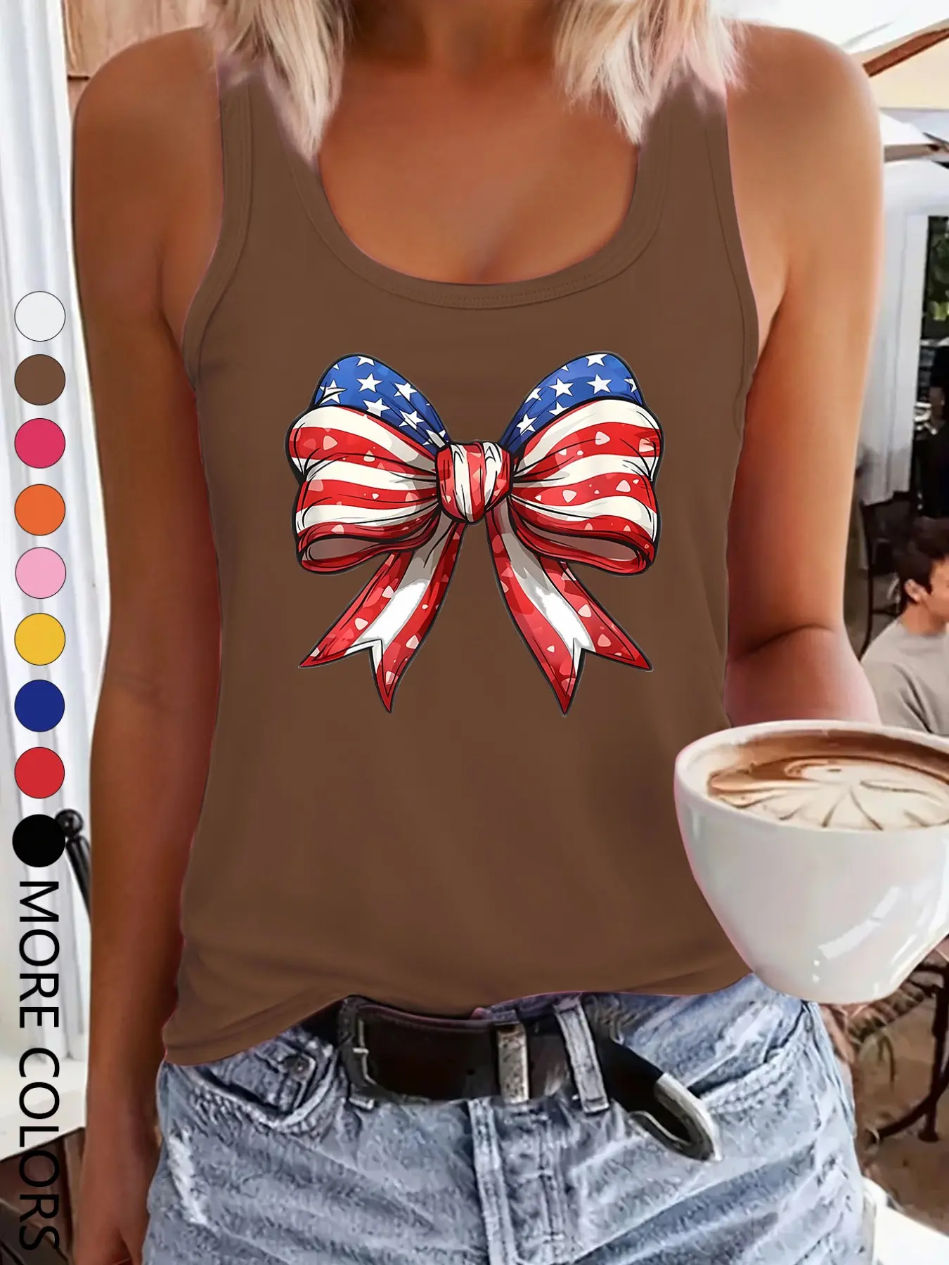 Women's Summer Casual Loose Fit Sleeveless Top, Geometric Print Round Neck Blouse, Multicolor Options, Versatile Wear, Womenswear, Casual Tank Top