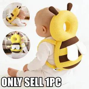 Bee-shaped protective backpack, soft plush anti-fall pad for walking practice, adjustable cartoon Cute backpack pad, ideal gift for boys and girls